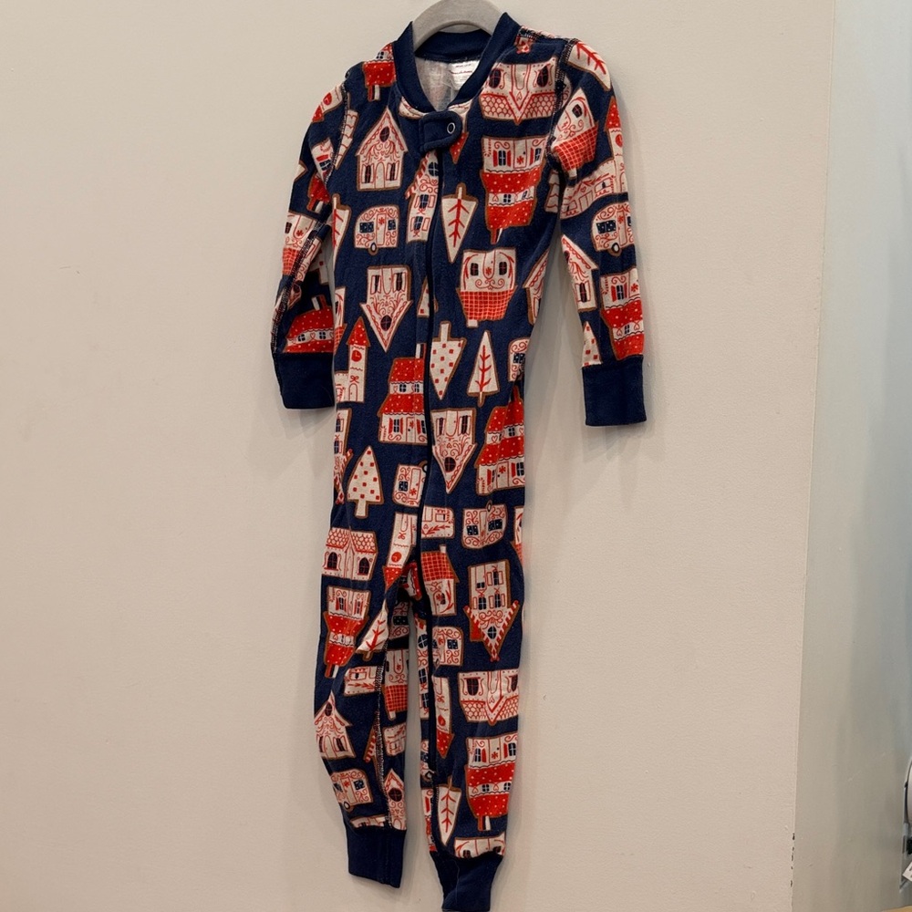 Hanna Andersson Organic Gingerbread House One Piece Pajama